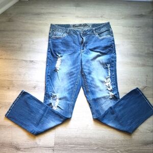 Vintage Vanilla Star Size 18 Fashionable Destructive Jeans 30"in inseam